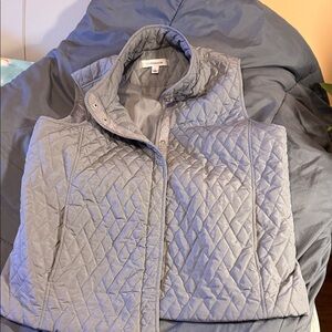 Croft & Barrow Women's Gray Quilted Vest